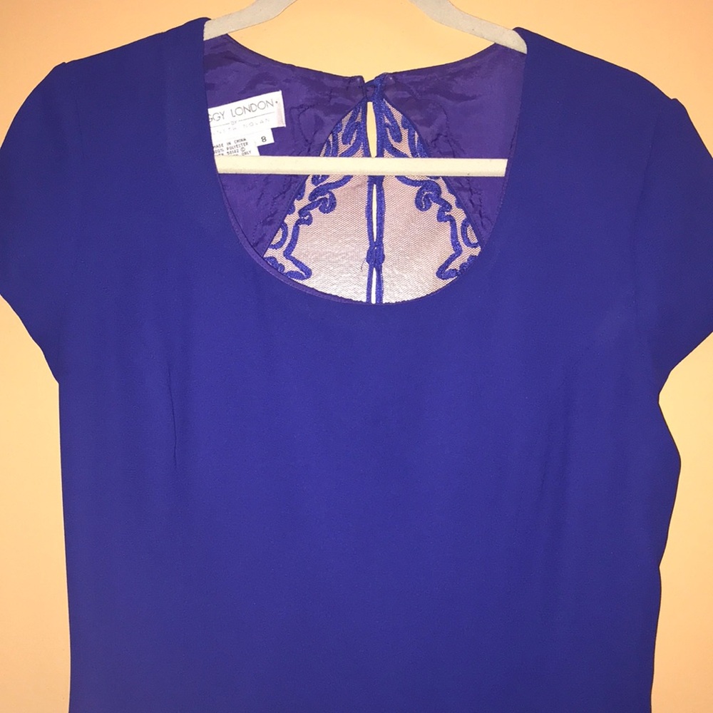 Fitted purple dress